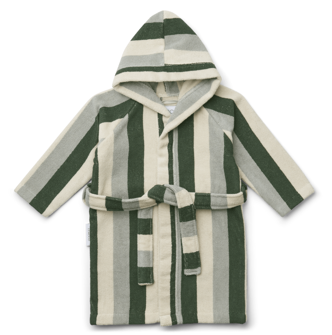 REGGIE BATHROBE YD STRIPE GARDEN GREEN DOVE BLUE SANDY 1.21 (Groß)