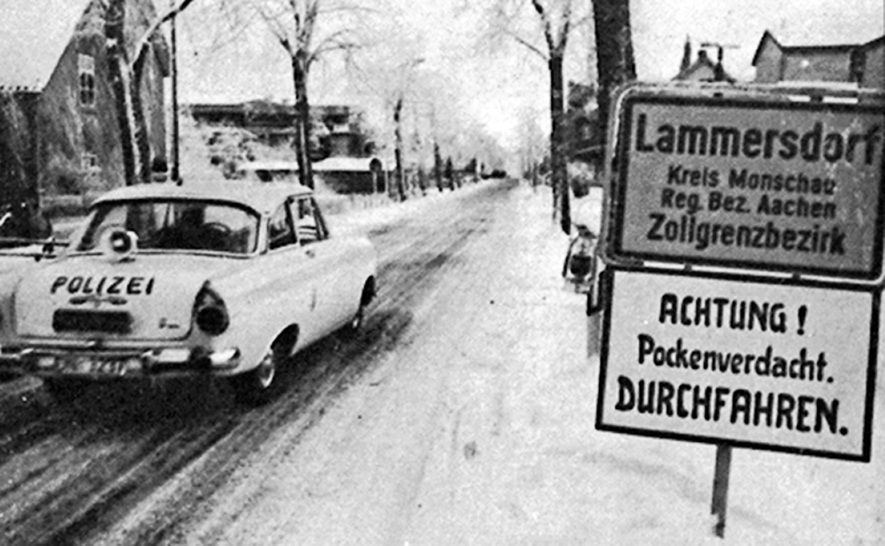 Ein berühmtes Foto von dem Pockenausbruch in Monschau aus dem Jahr 1962 | Foto: Verein für Heimatgeschichte und Dorfkultur Lammersdorf eV