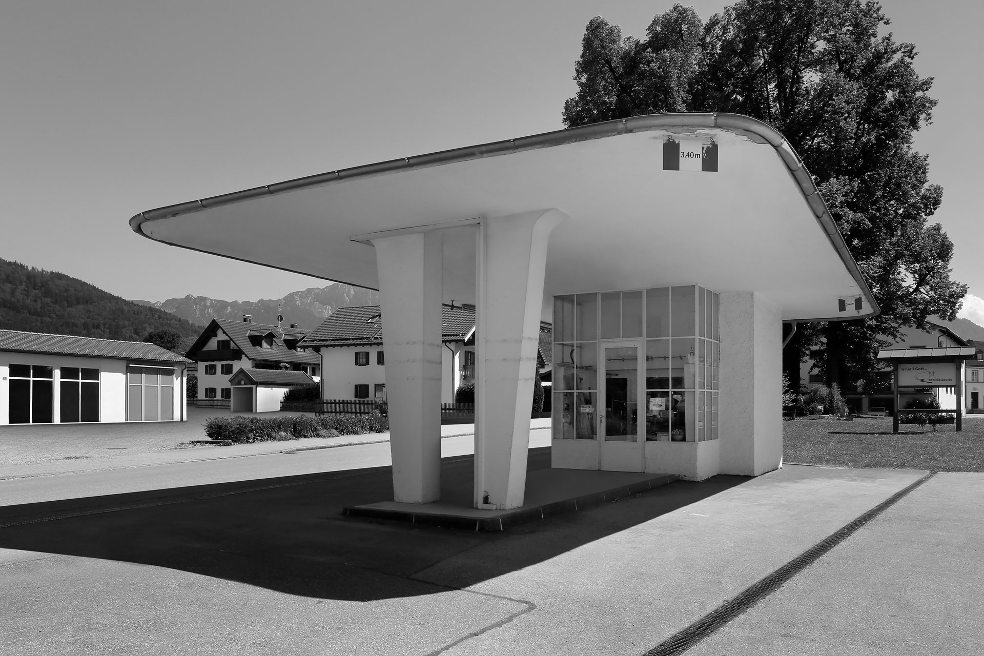 Tankstelle in Benediktbeuern, Baujahr 1955