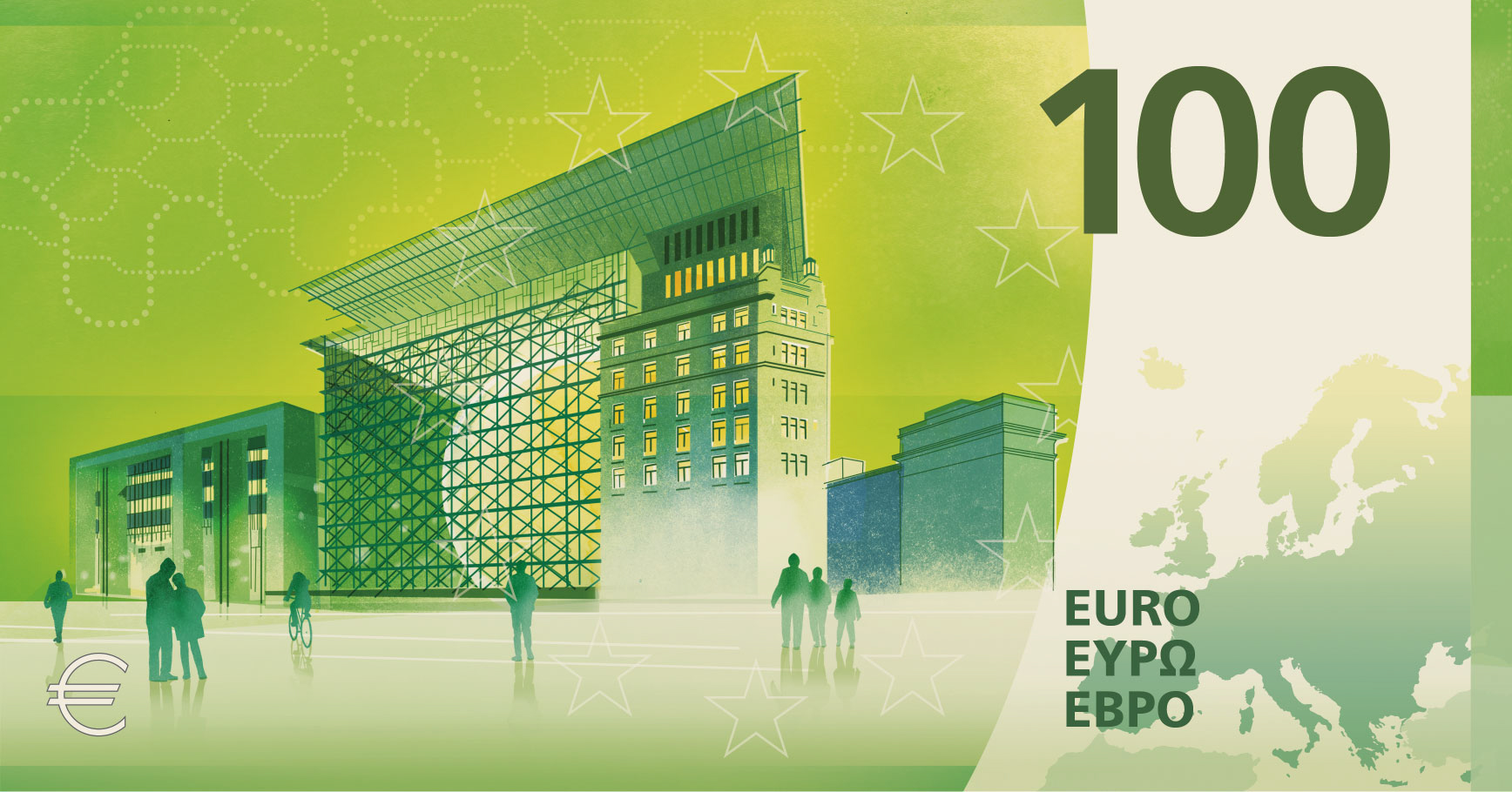 This image is part of design proposal H, created by Atelier Goppel-Toperngpong, and has been shortlisted by the ECB as a potential design for the third euro banknote series. An independent jury selected it as part of a design contest run by the ECB from Summer 2025 to Summer 2026, during which designers across the EU were invited to create design proposals for the themes "European Culture" or "Rivers and birds".

Copyright: European Central Bank 2026
 
Conditions of use
The images depict design proposals for possible future euro banknotes. They do not depict issued euro banknotes and must not be presented as final or approved future designs.
The images are protected by intellectual property rights and are made available for information, editorial, educational and news-reporting purposes only.
Unless expressly authorised in writing by the European Central Bank, the images may not be:
used for commercial, advertising, promotional or merchandising purposes, including on clothing, products, packaging or other goods or services;
altered, adapted, incorporated into other designs or used to create derivative works;
used in a manner suggesting endorsement, sponsorship or association by the European Central Bank or the Eurosystem;
used in a misleading, deceptive, unlawful or offensive context; or
used in any manner that may adversely affect the reputation, interests or rig
