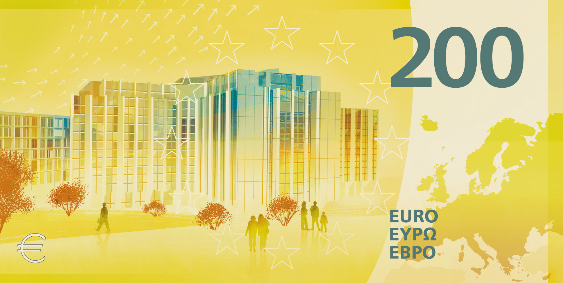 This image is part of design proposal H, created by Atelier Goppel-Toperngpong, and has been shortlisted by the ECB as a potential design for the third euro banknote series. An independent jury selected it as part of a design contest run by the ECB from Summer 2025 to Summer 2026, during which designers across the EU were invited to create design proposals for the themes "European Culture" or "Rivers and birds".

Copyright: European Central Bank 2026
 
Conditions of use
The images depict design proposals for possible future euro banknotes. They do not depict issued euro banknotes and must not be presented as final or approved future designs.
The images are protected by intellectual property rights and are made available for information, editorial, educational and news-reporting purposes only.
Unless expressly authorised in writing by the European Central Bank, the images may not be:
used for commercial, advertising, promotional or merchandising purposes, including on clothing, products, packaging or other goods or services;
altered, adapted, incorporated into other designs or used to create derivative works;
used in a manner suggesting endorsement, sponsorship or association by the European Central Bank or the Eurosystem;
used in a misleading, deceptive, unlawful or offensive context; or
used in any manner that may adversely affect the reputation, interests or rig