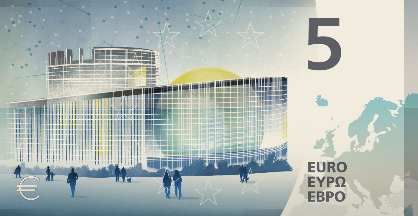 This image is part of design proposal H, created by Atelier Goppel-Toperngpong, and has been shortlisted by the ECB as a potential design for the third euro banknote series. An independent jury selected it as part of a design contest run by the ECB from Summer 2025 to Summer 2026, during which designers across the EU were invited to create design proposals for the themes "European Culture" or "Rivers and birds".

Copyright: European Central Bank 2026
 
Conditions of use
The images depict design proposals for possible future euro banknotes. They do not depict issued euro banknotes and must not be presented as final or approved future designs.
The images are protected by intellectual property rights and are made available for information, editorial, educational and news-reporting purposes only.
Unless expressly authorised in writing by the European Central Bank, the images may not be:
used for commercial, advertising, promotional or merchandising purposes, including on clothing, products, packaging or other goods or services;
altered, adapted, incorporated into other designs or used to create derivative works;
used in a manner suggesting endorsement, sponsorship or association by the European Central Bank or the Eurosystem;
used in a misleading, deceptive, unlawful or offensive context; or
used in any manner that may adversely affect the reputation, interests or rig